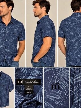 Travis Mathew Short Sleeve Polo in Blue Size L